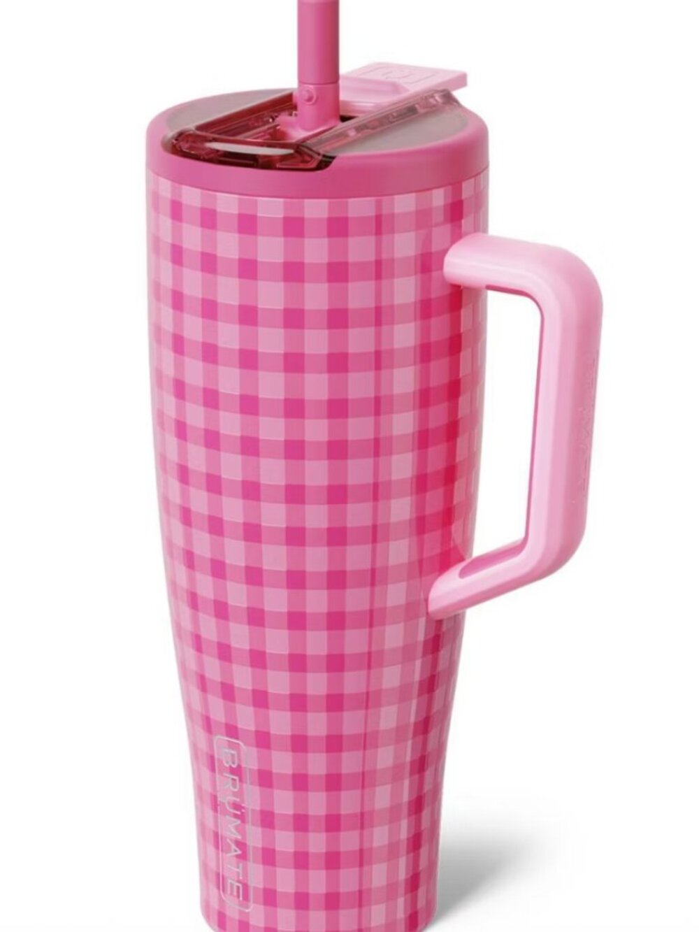 Brumate x Madi Nelson Era Flip 40oz Pink Gingham Tumbler BNWT READ DESCRIPTION
